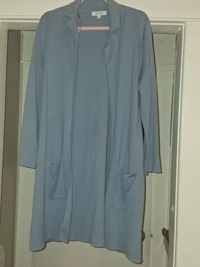 Nine West Light Blue Open Front Cardigan